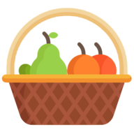 Logo: Basket with fruits